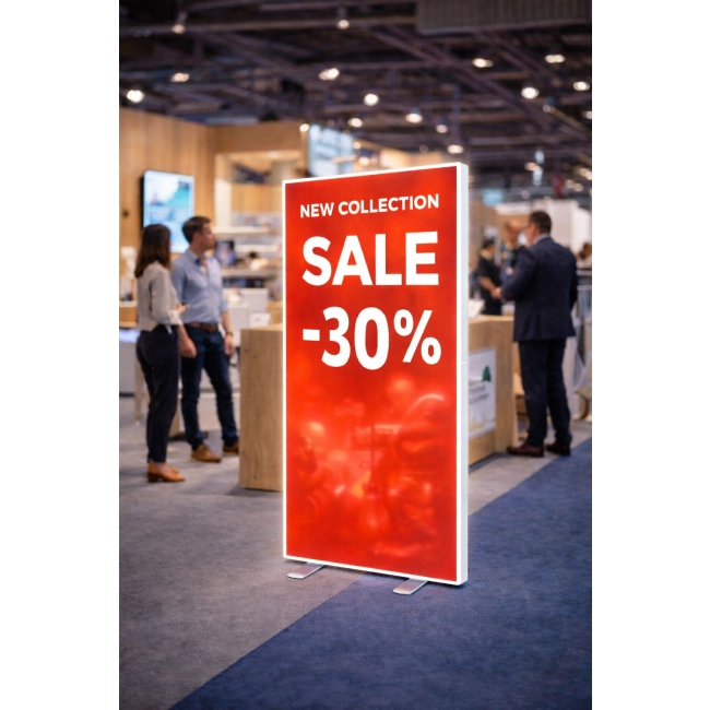 Lightbox LED 100x200 – podświetlana ścianka reklamowa